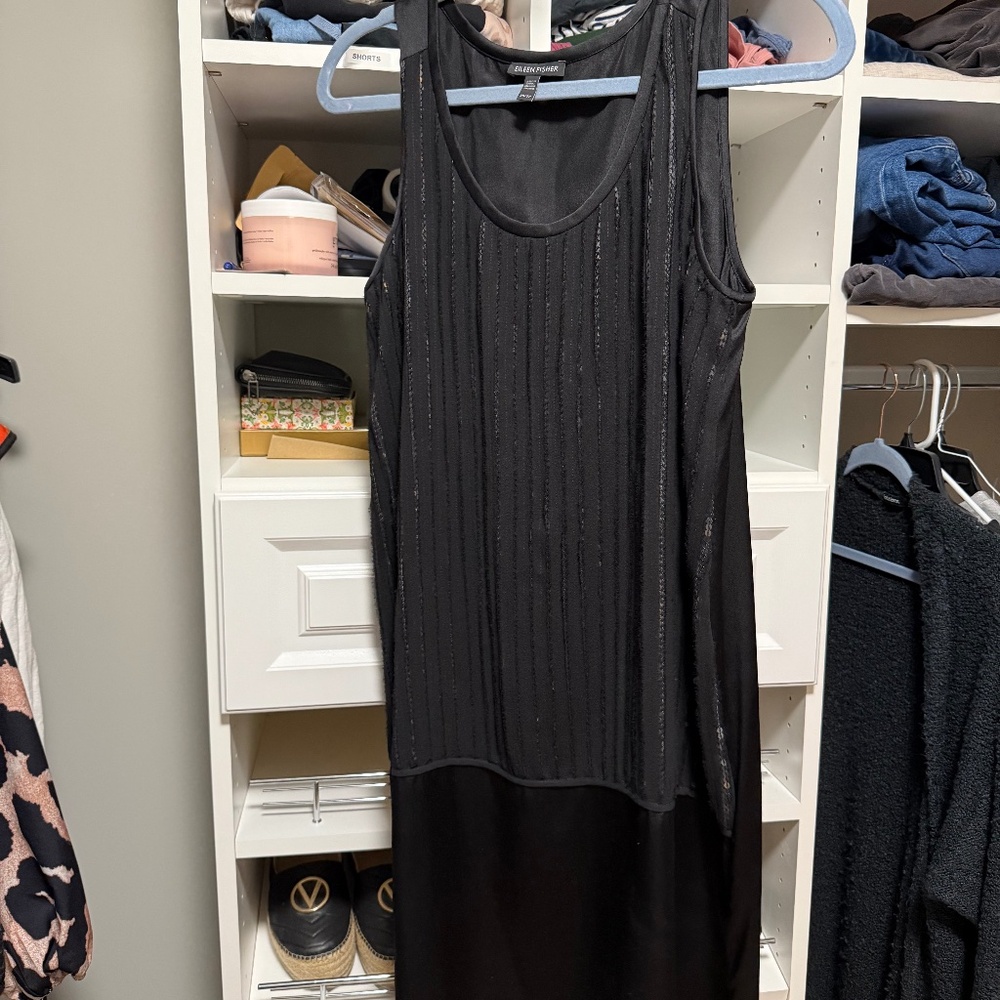 Eileen fisher sequin shift dress